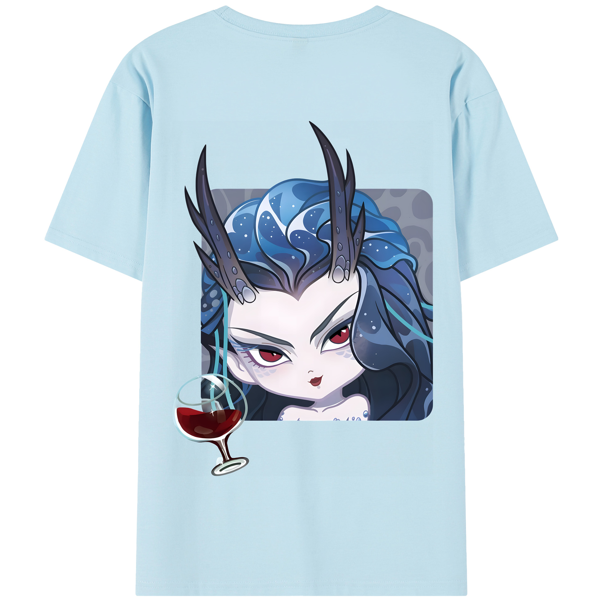 （画像用） Ne Zha 2 ナタ 魔童の大暴れ 綿100％半袖Tシャツ（背面プリント）